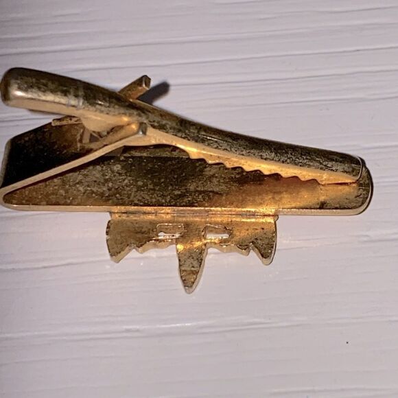 Vintage London England Crest Tie Clip In Gold Tone - Picture 5 of 6
